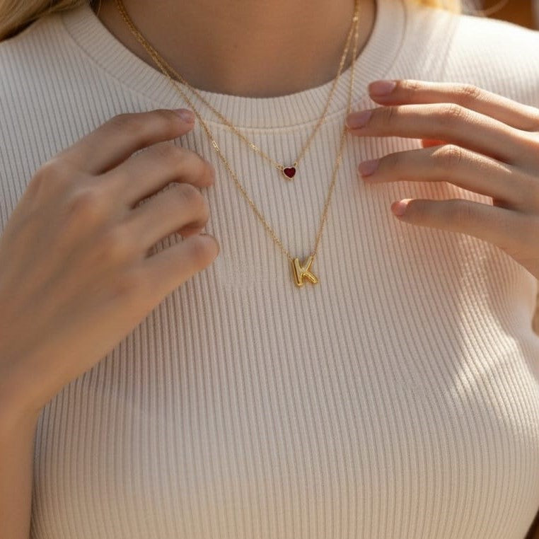Personalised Bubble Initial Necklace