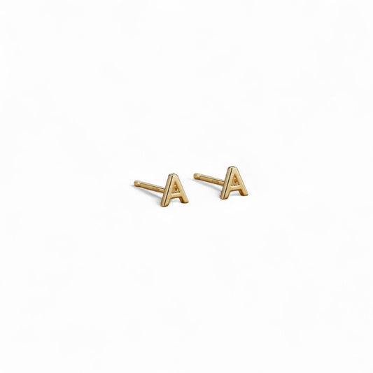 Silver Personalised Letter Studs
