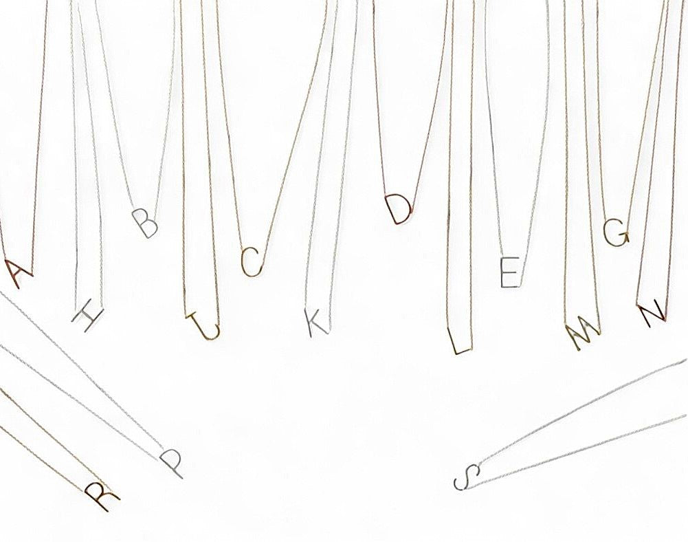 Sideways Initial Necklace