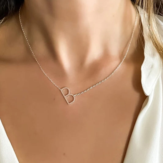 Sideways Initial Necklace