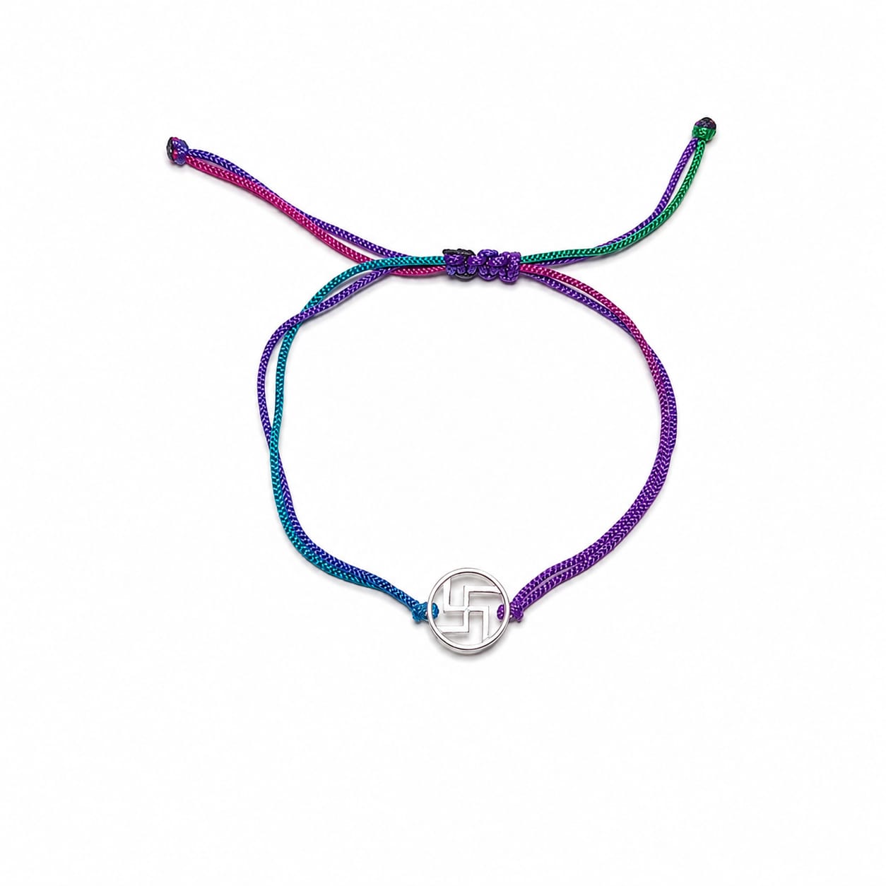 Swastik Convertible Silver Rakhi