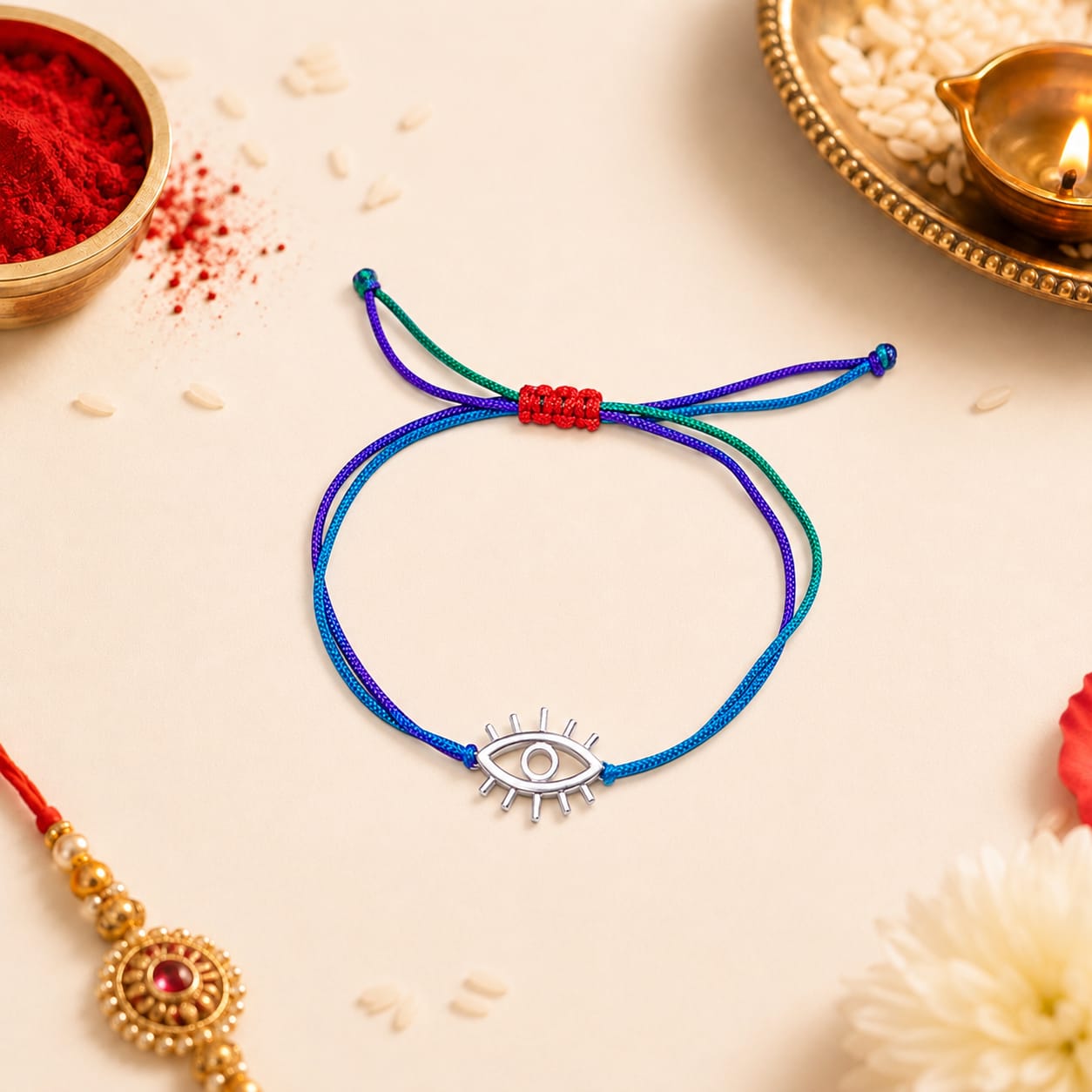 Protection Convertible Silver Rakhi