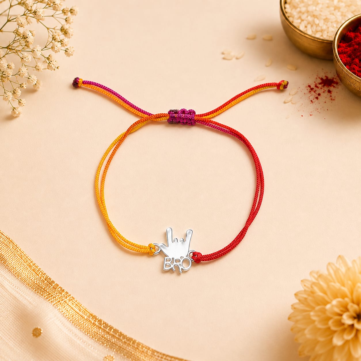 Bro Silver Rakhi