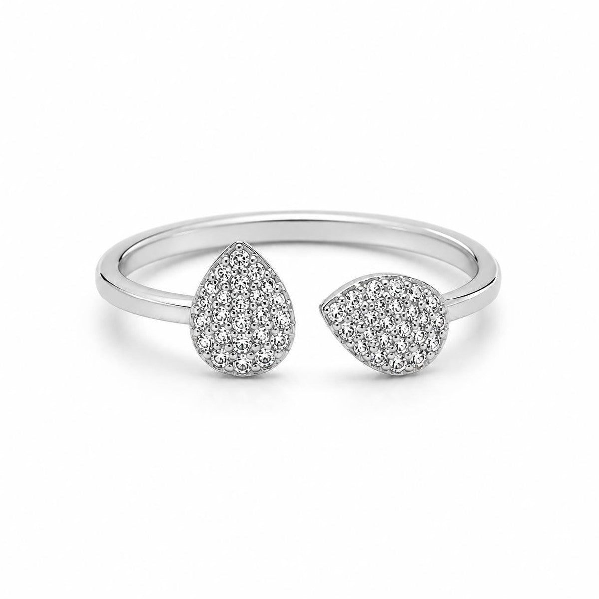 Duo Drop Pave Ring