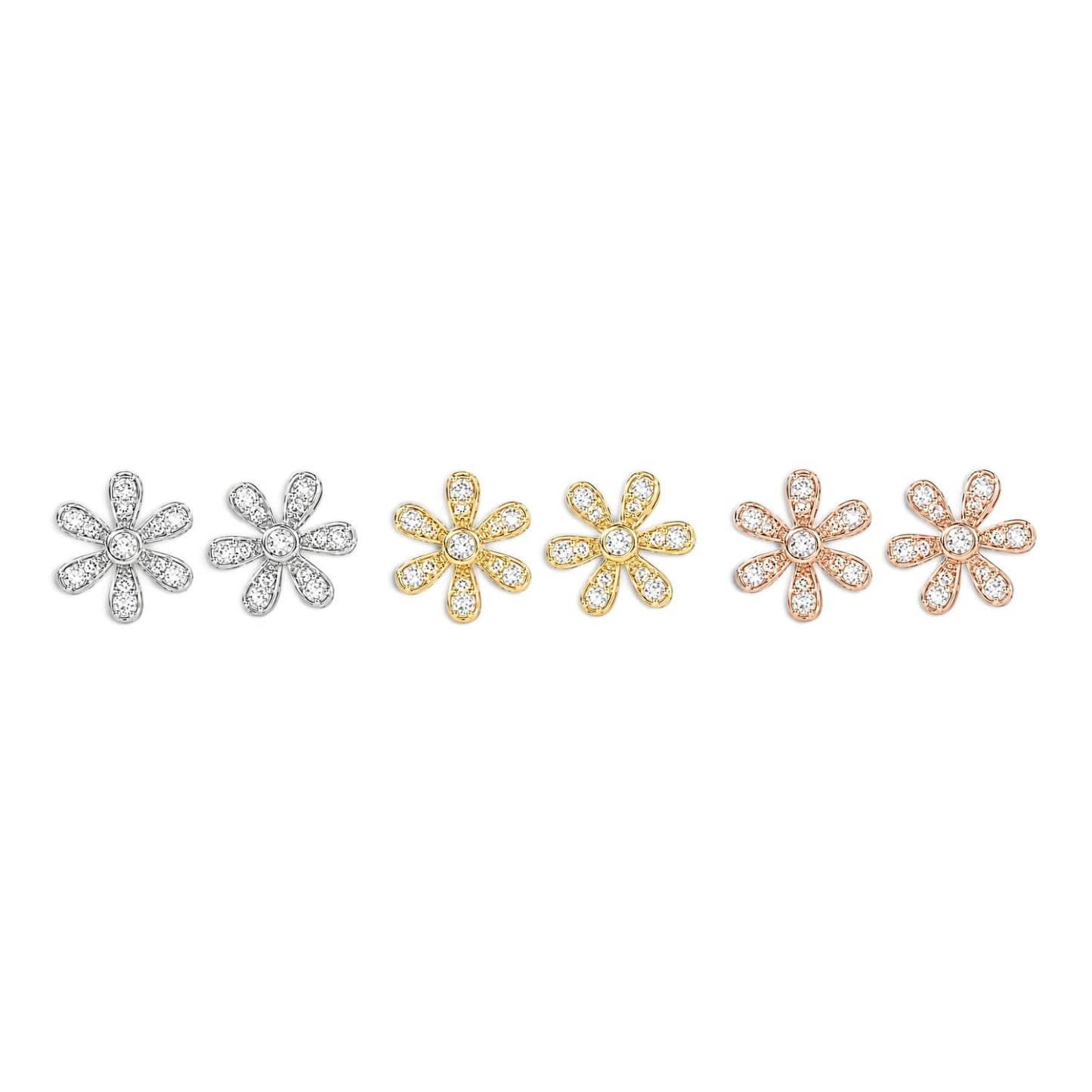 Daisy Silver Studs