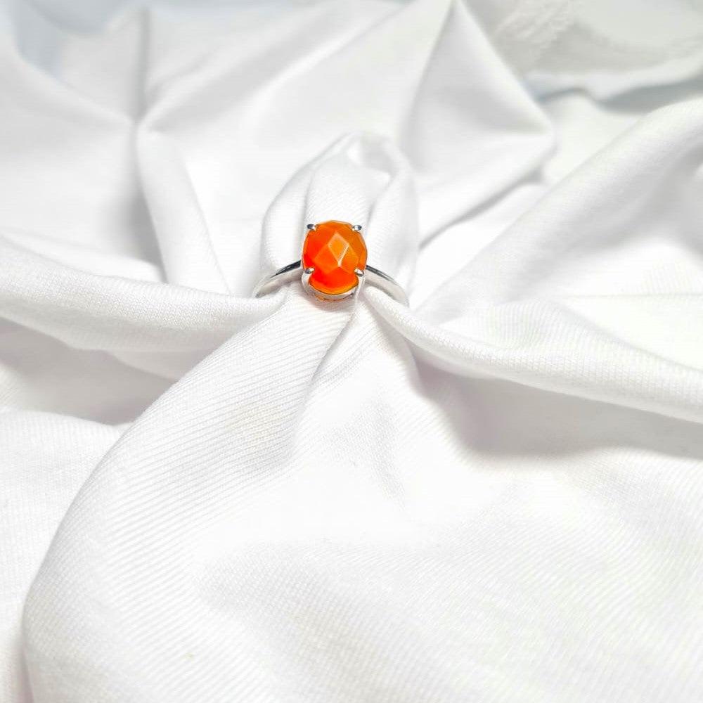 Vibrant Orange Gemstone Ring
