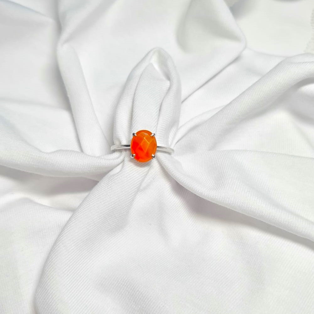 Vibrant Orange Gemstone Ring