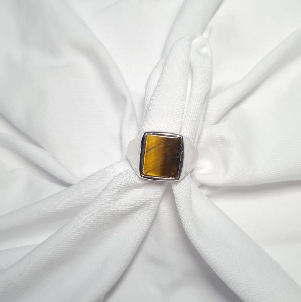 Tiger's Eye Signet Ring