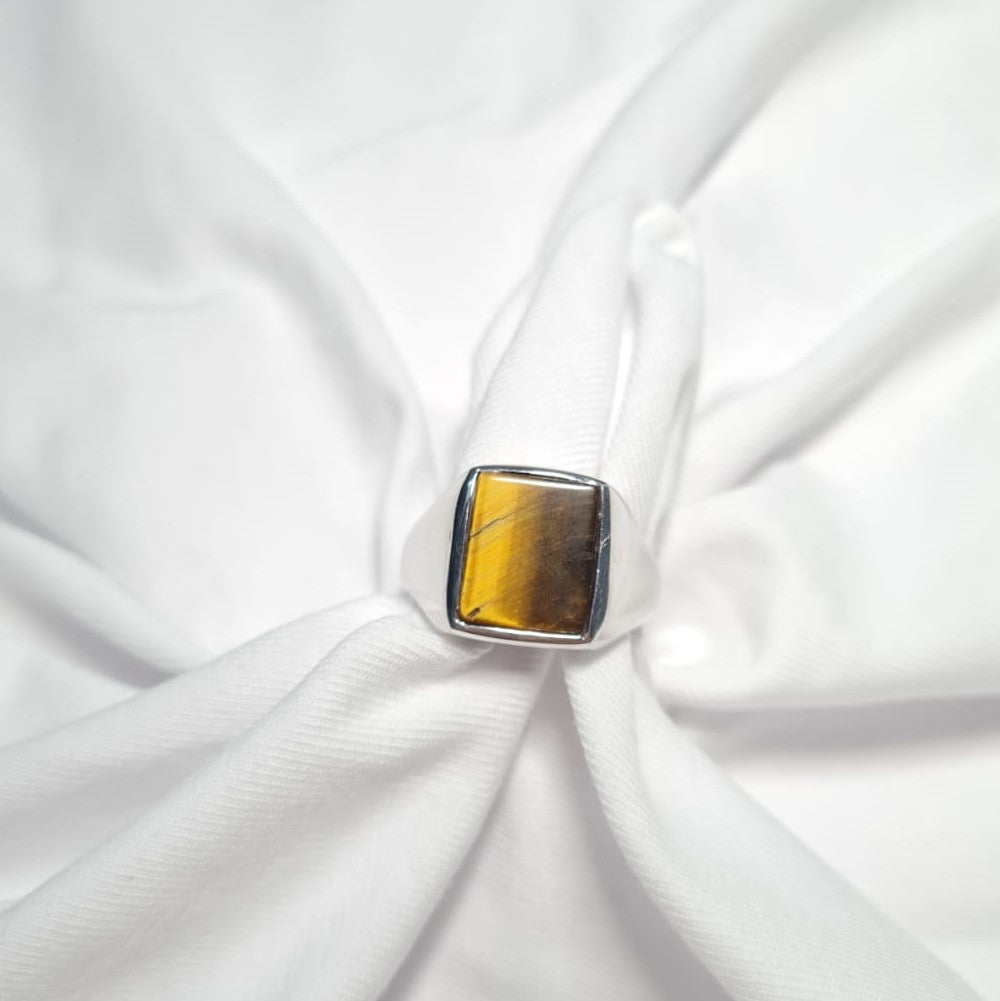 Tiger's Eye Signet Ring