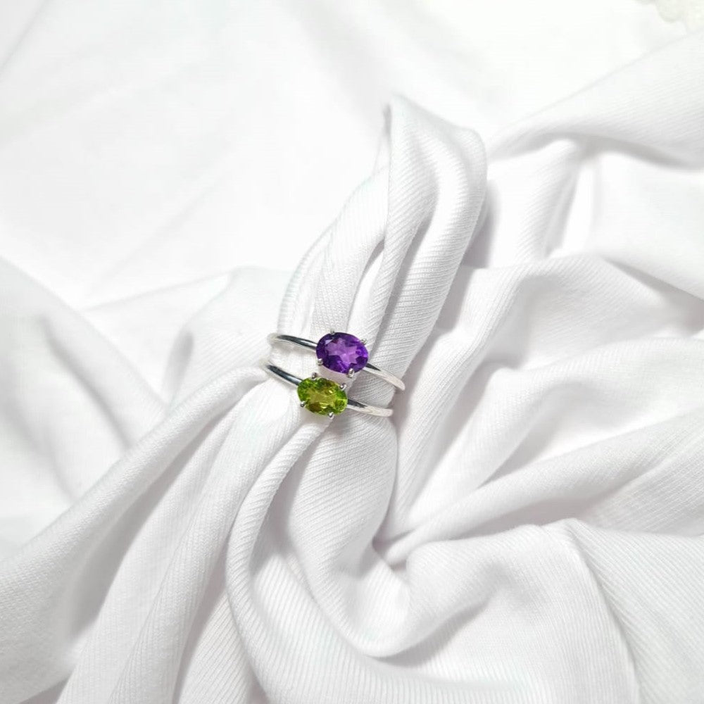 Luna Oval Birthcolor Ring