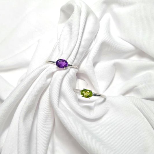 Luna Oval Birthcolor Ring