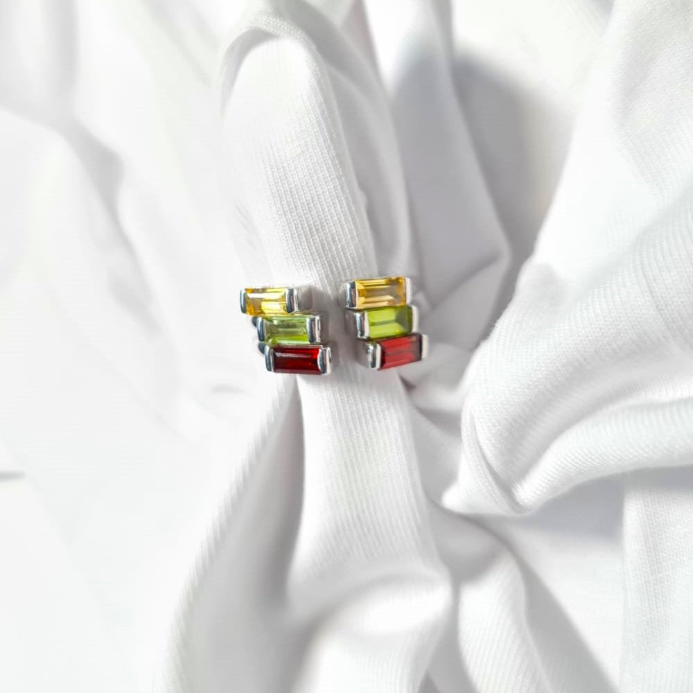 Baguette Open BirthColor Ring