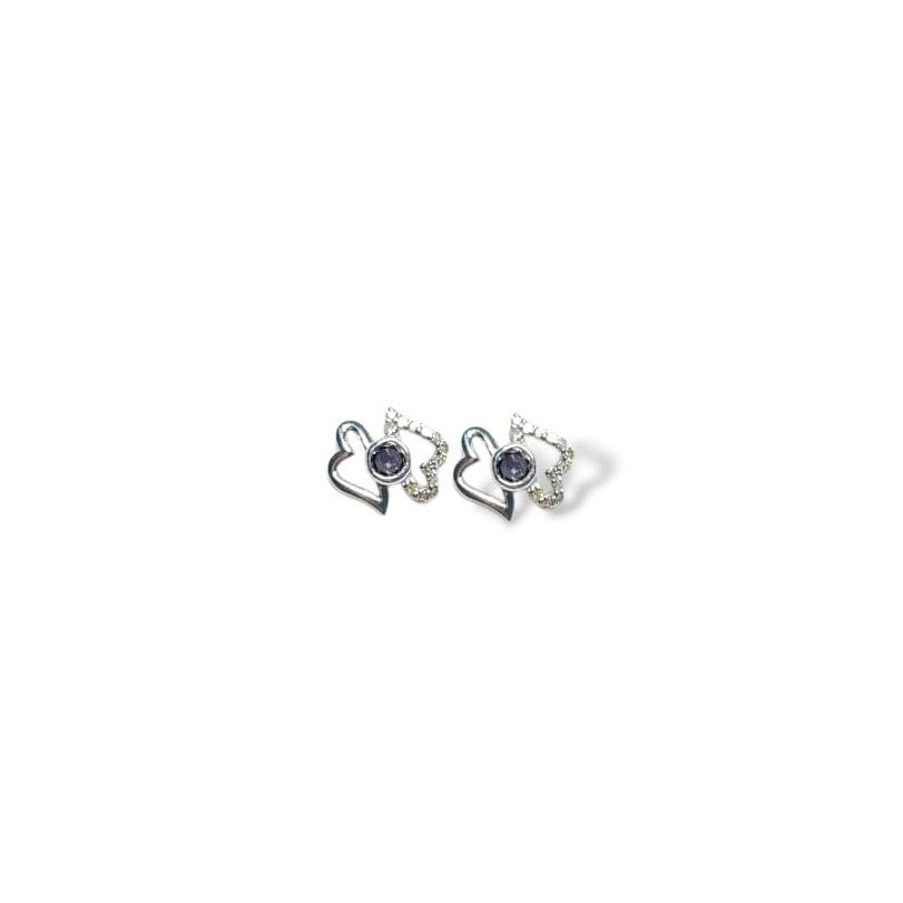 Mini Heartshine Studs Silver