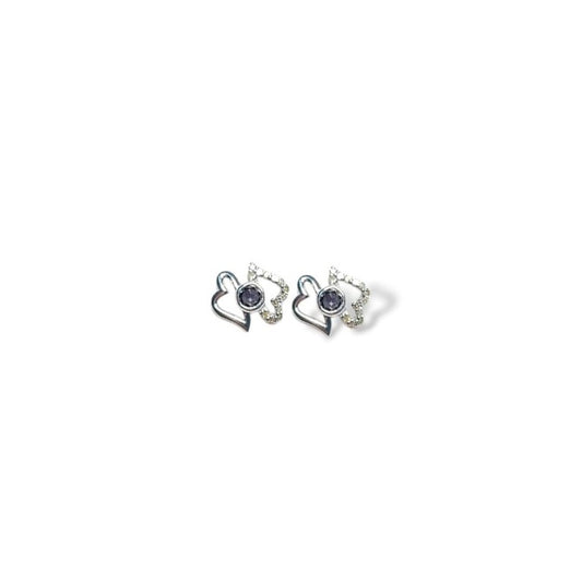 Mini Heartshine Studs Silver