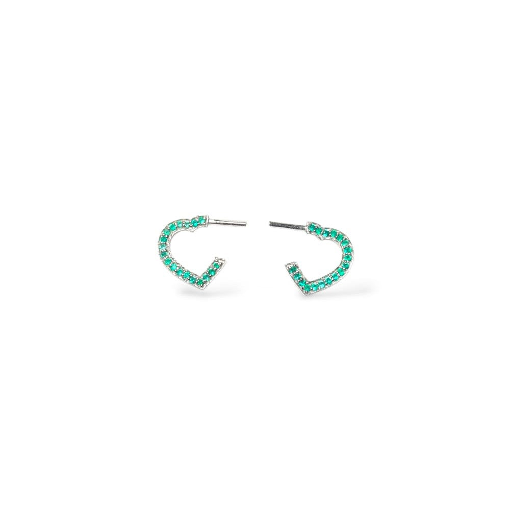 Heart Mini Hoops