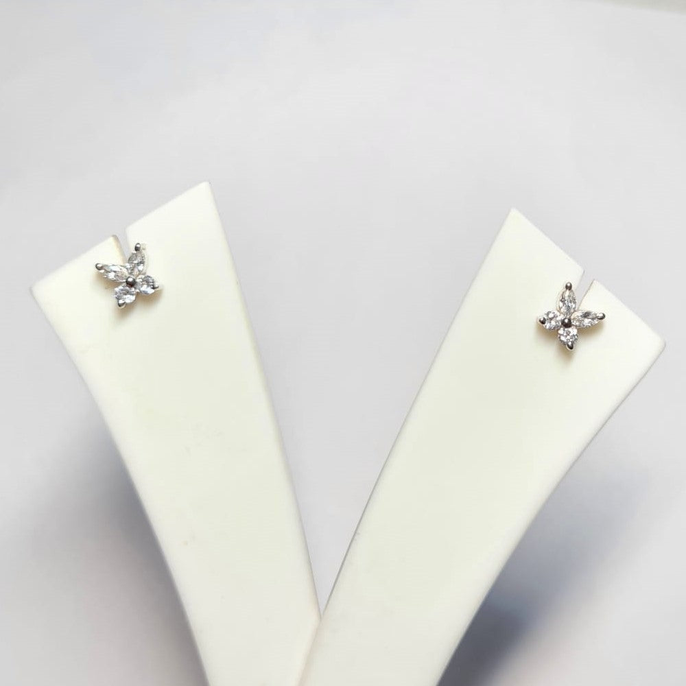 Mini Butterfly Studs Silver