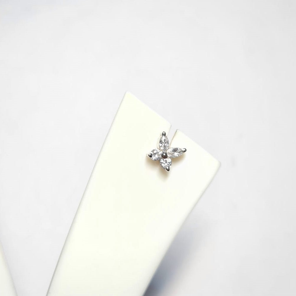 Mini Butterfly Studs Silver