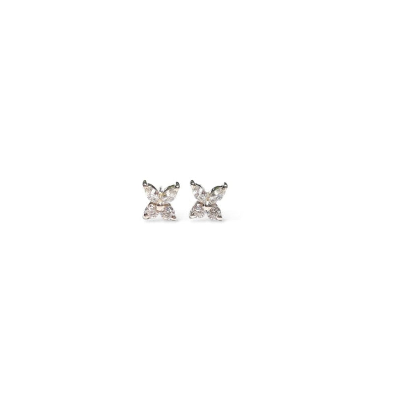 Mini Butterfly Studs Silver