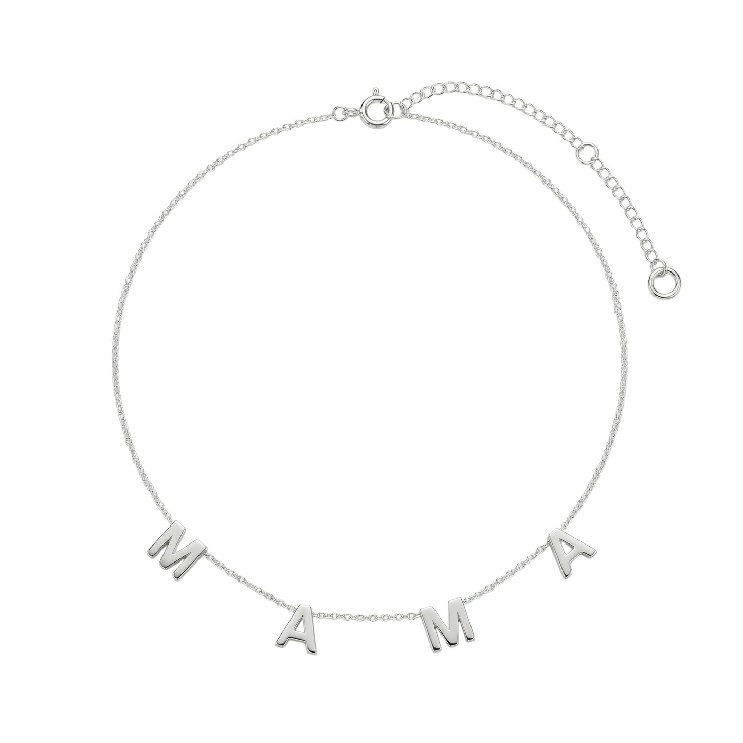 Alice Letter Name Necklace in Silver