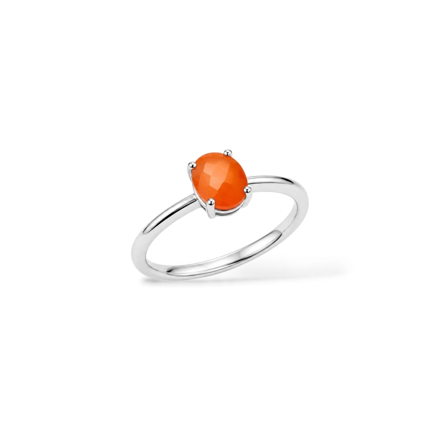 Vibrant Orange Gemstone Ring