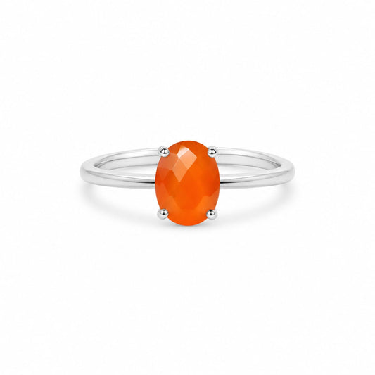 Vibrant Orange Gemstone Ring