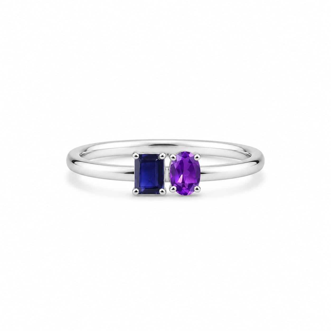 Lavender Color Duet Ring