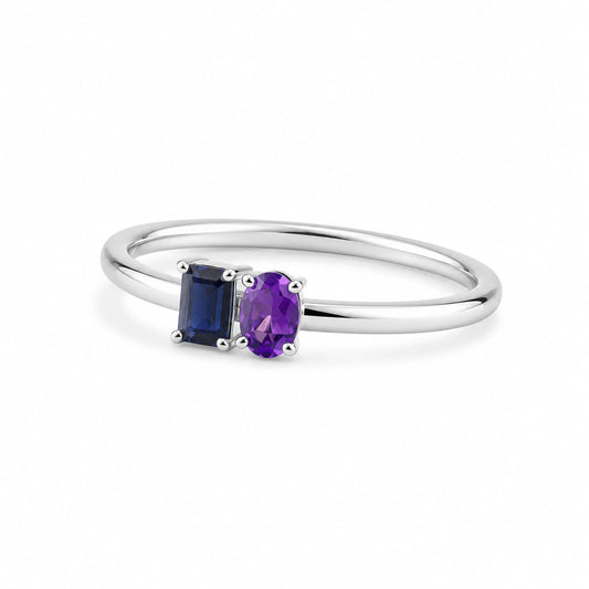 Lavender Color Duet Ring