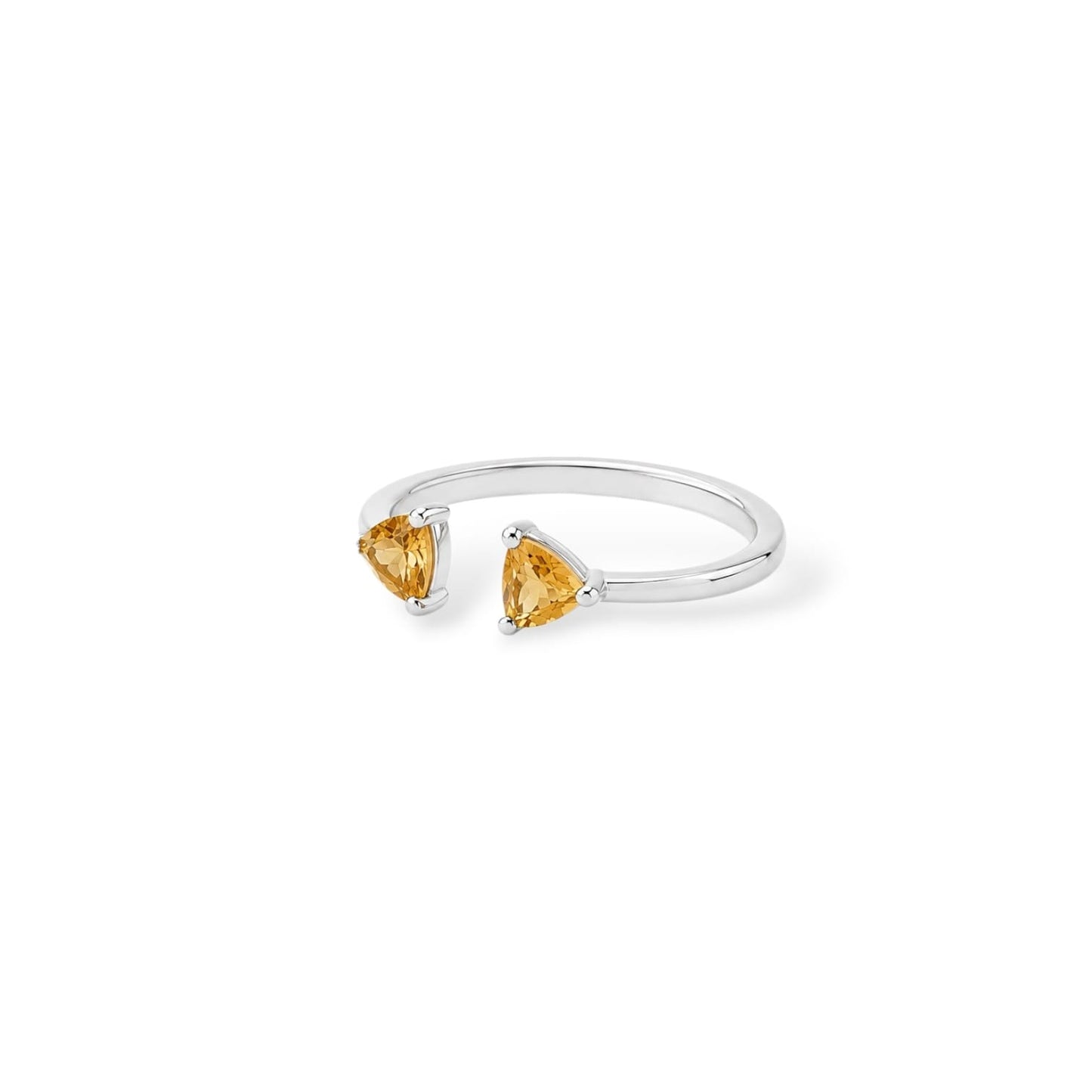 Open Trillion Citrine Ring