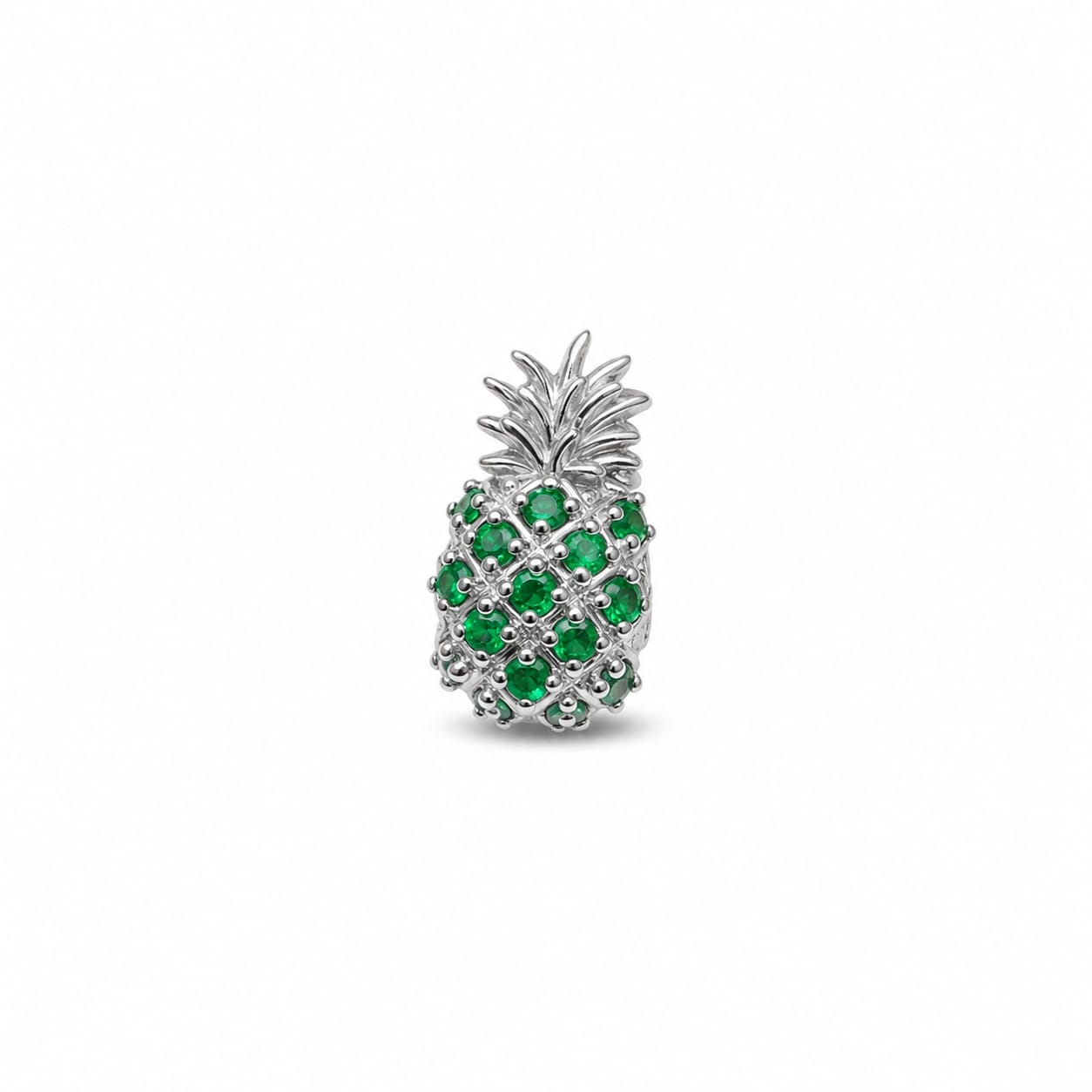 Green Pineapple Silver Stud