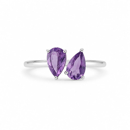 Dancing Drop Birthstone Ring