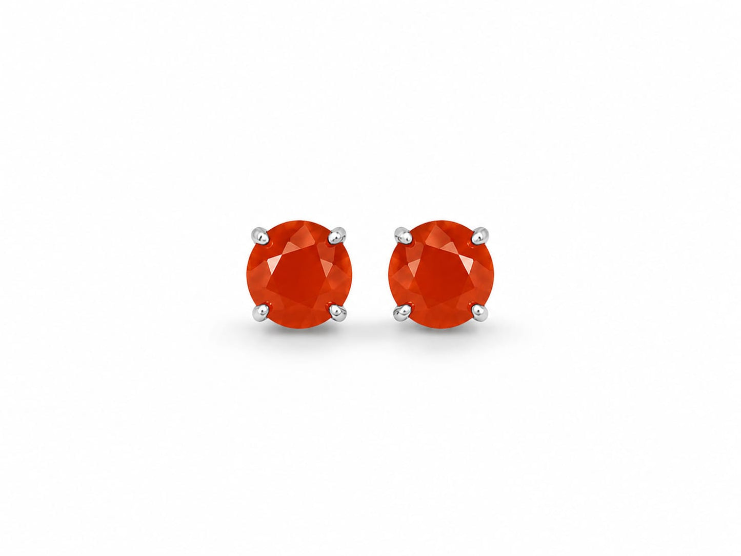 Round Birthstone Studs