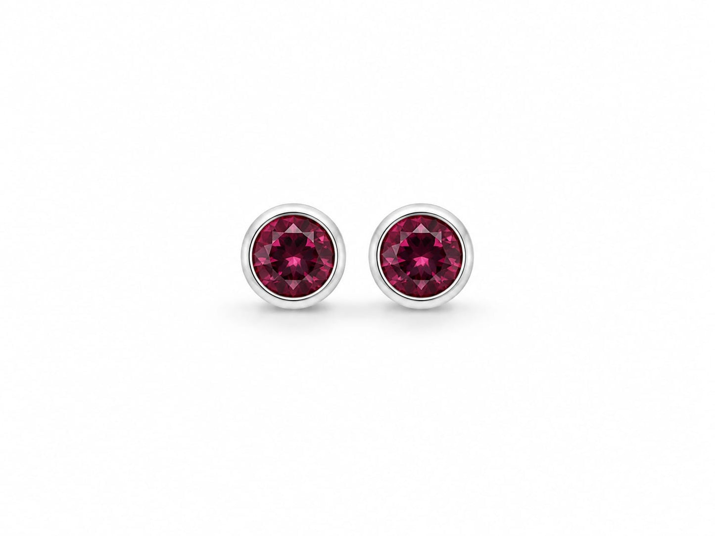 Bezel Birthstone Studs
