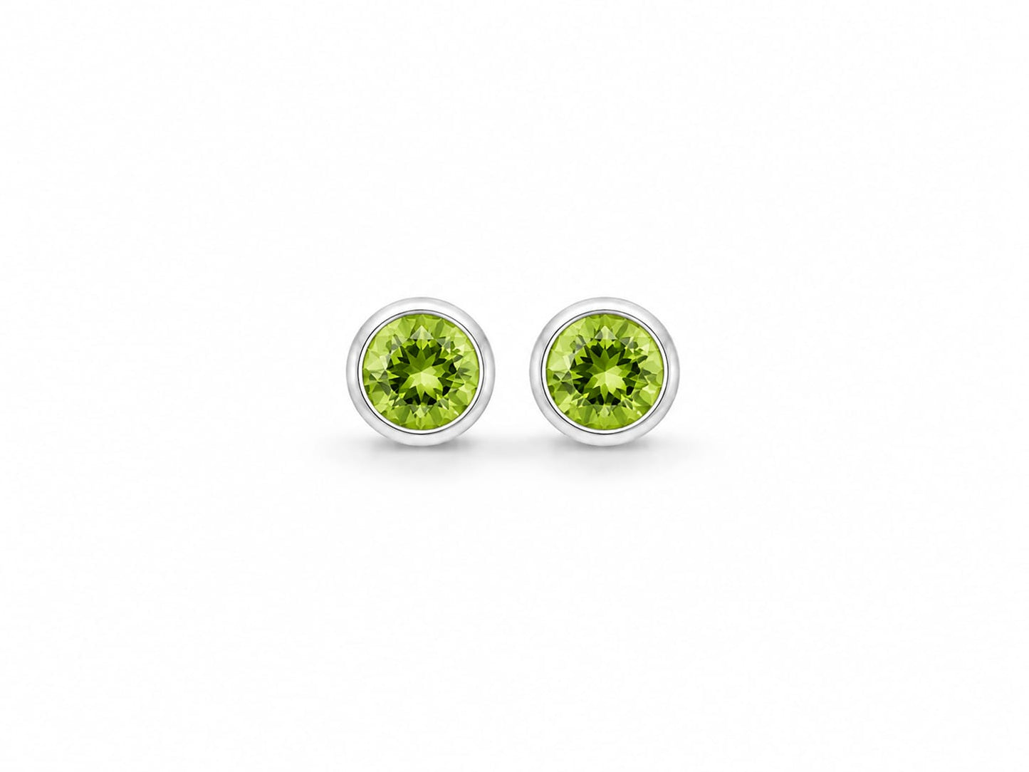 Bezel Birthstone Studs