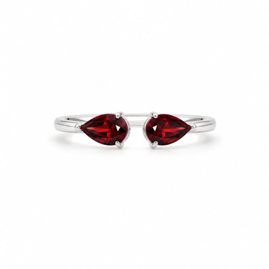 Duo Drop Birthstone Ring