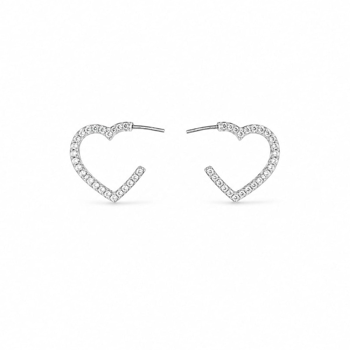 Heart Hoops Silver