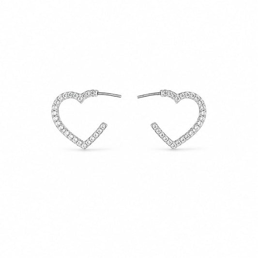 Heart Hoops Silver