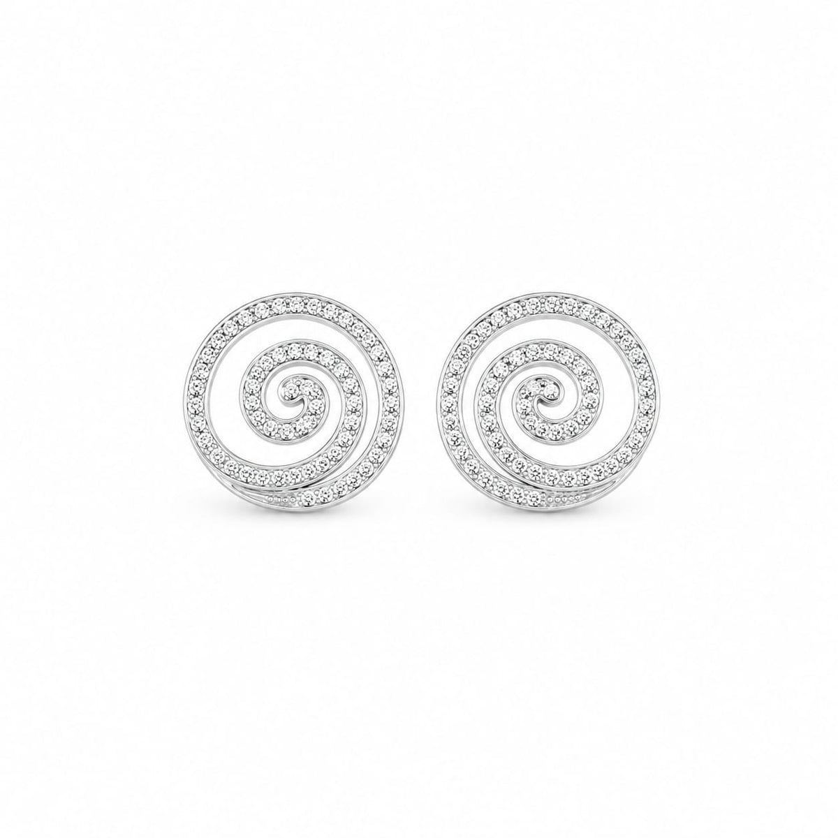 Spiral Silver Studs