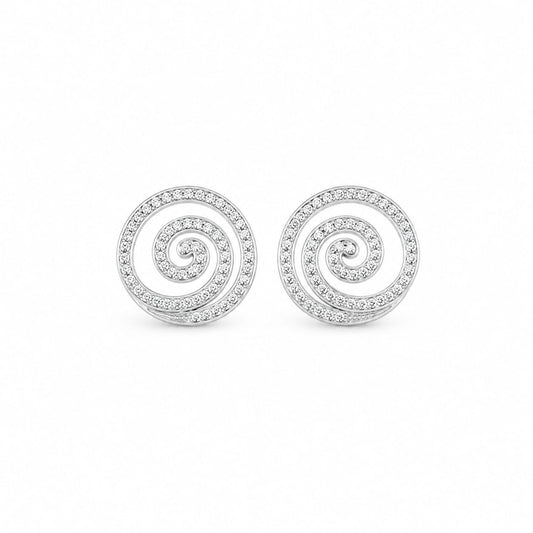 Spiral Silver Studs
