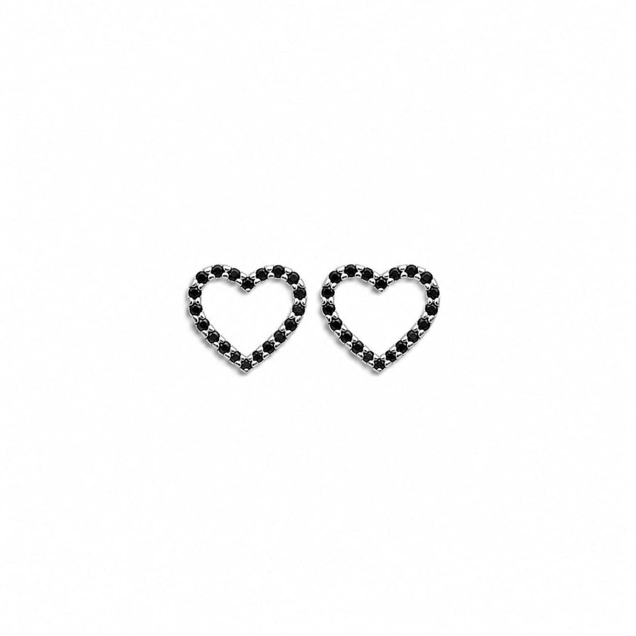 Heartline Silver Studs