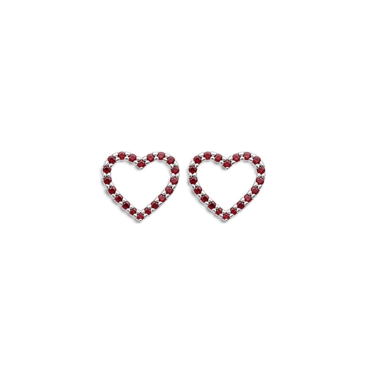 Heartline Silver Studs