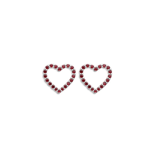 Heartline Silver Studs