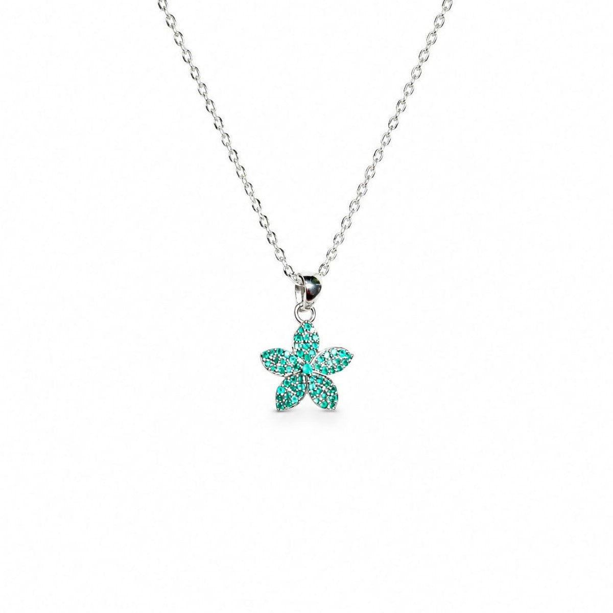 Emerald Bloom Pendant with chain