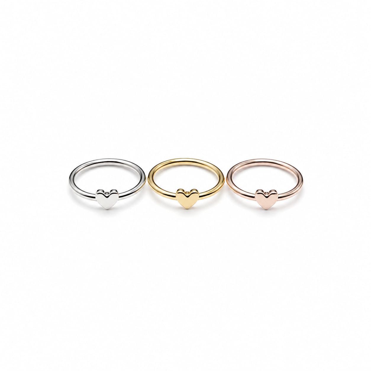 Dainty Heart Silver Ring