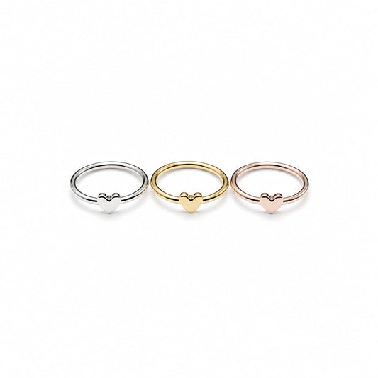 Dainty Heart Silver Ring