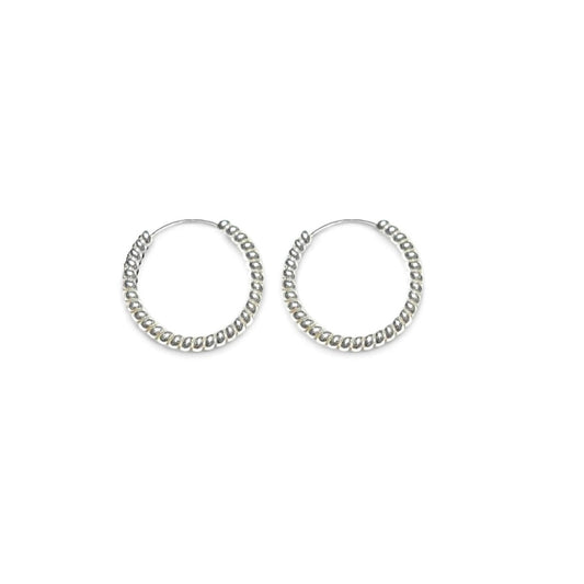 Twisted Silver Hoops