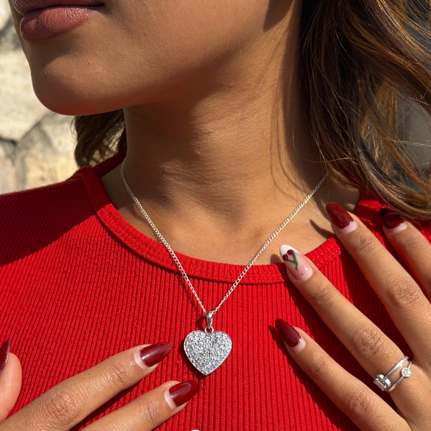 Valentine Heart Pendant with chain