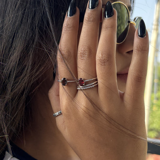 Luna Oval Birthcolor Ring