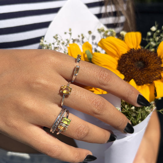 Oval Birthcolor Ring