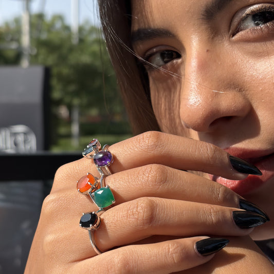 Vibrant Purple Gemstone Ring