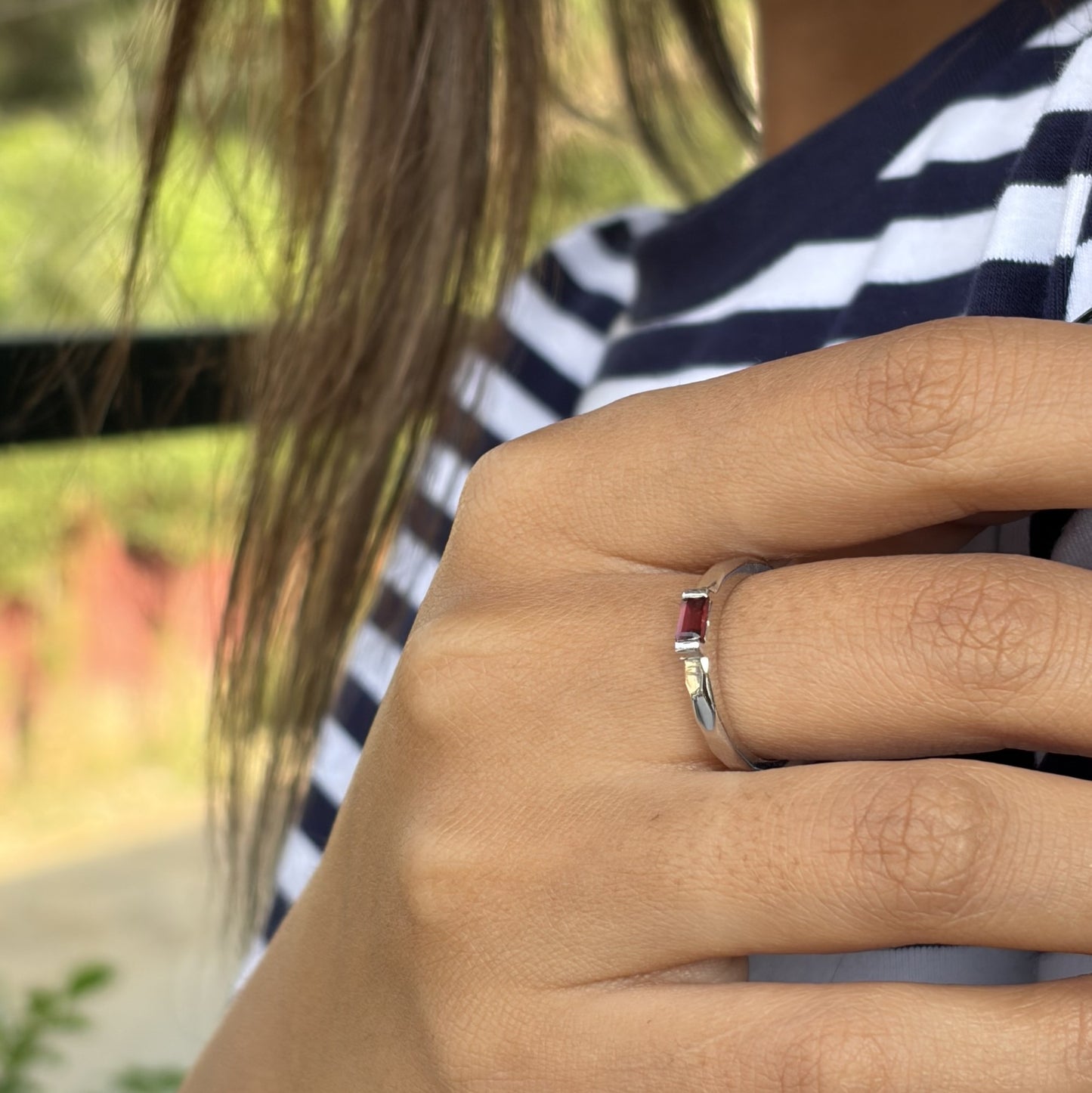 Baguette Birthcolor Ring